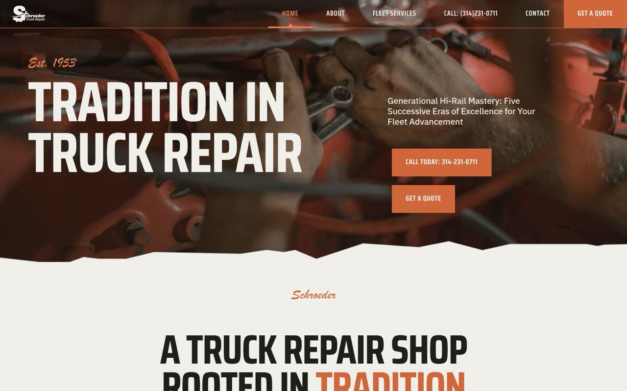 Schroeder Truck Repair website